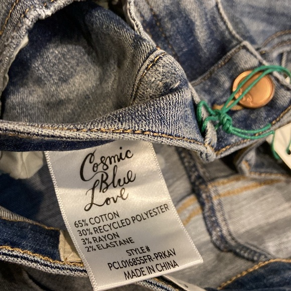 NWT Cosmic Blue Jeans w Zippers at Bottom - Picture 6 of 12